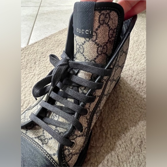 Gucci GG Brooklyn California High Top leather Logo monogram canvas sneakers shoe - Picture 7 of 12